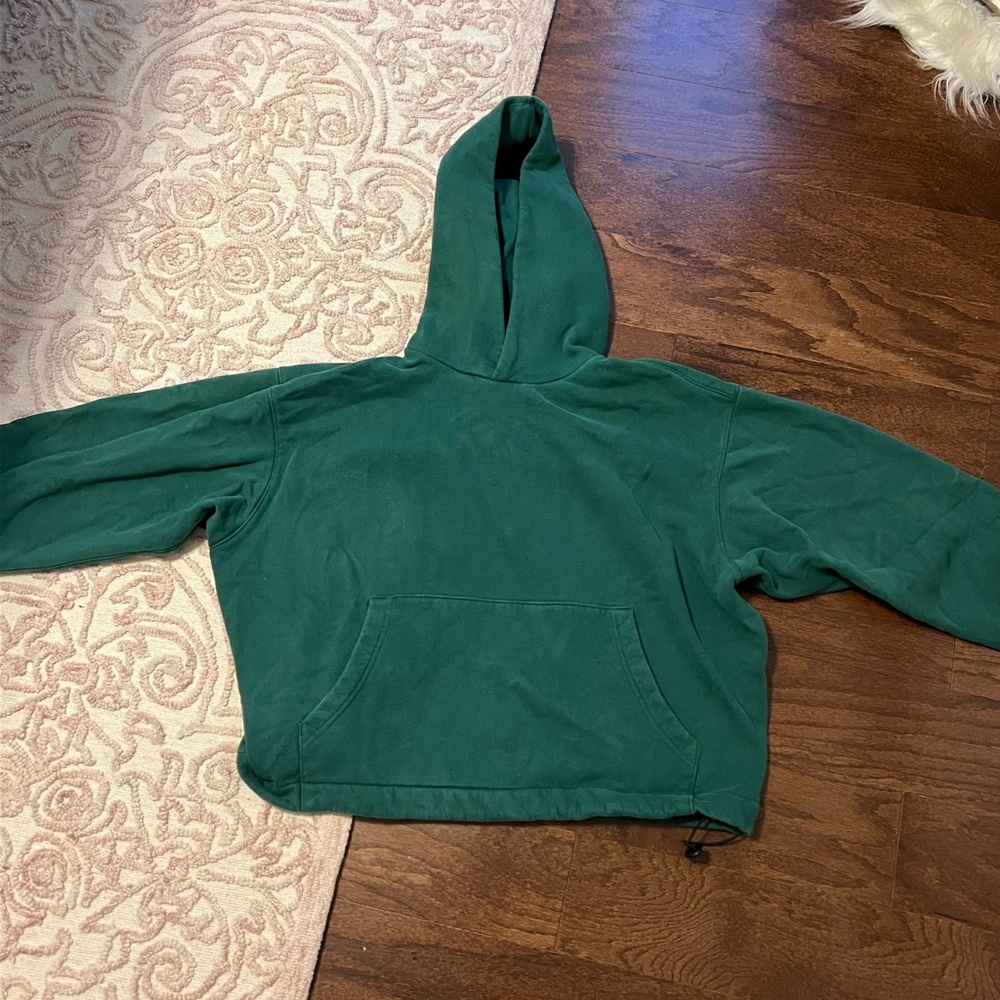 Urban Outfitters Forest Green Cropped Hoodie